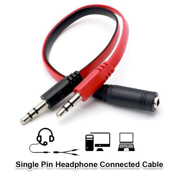 3.5mm to Audio/Mic Input (Female to Male) Stereo Audio Adapter